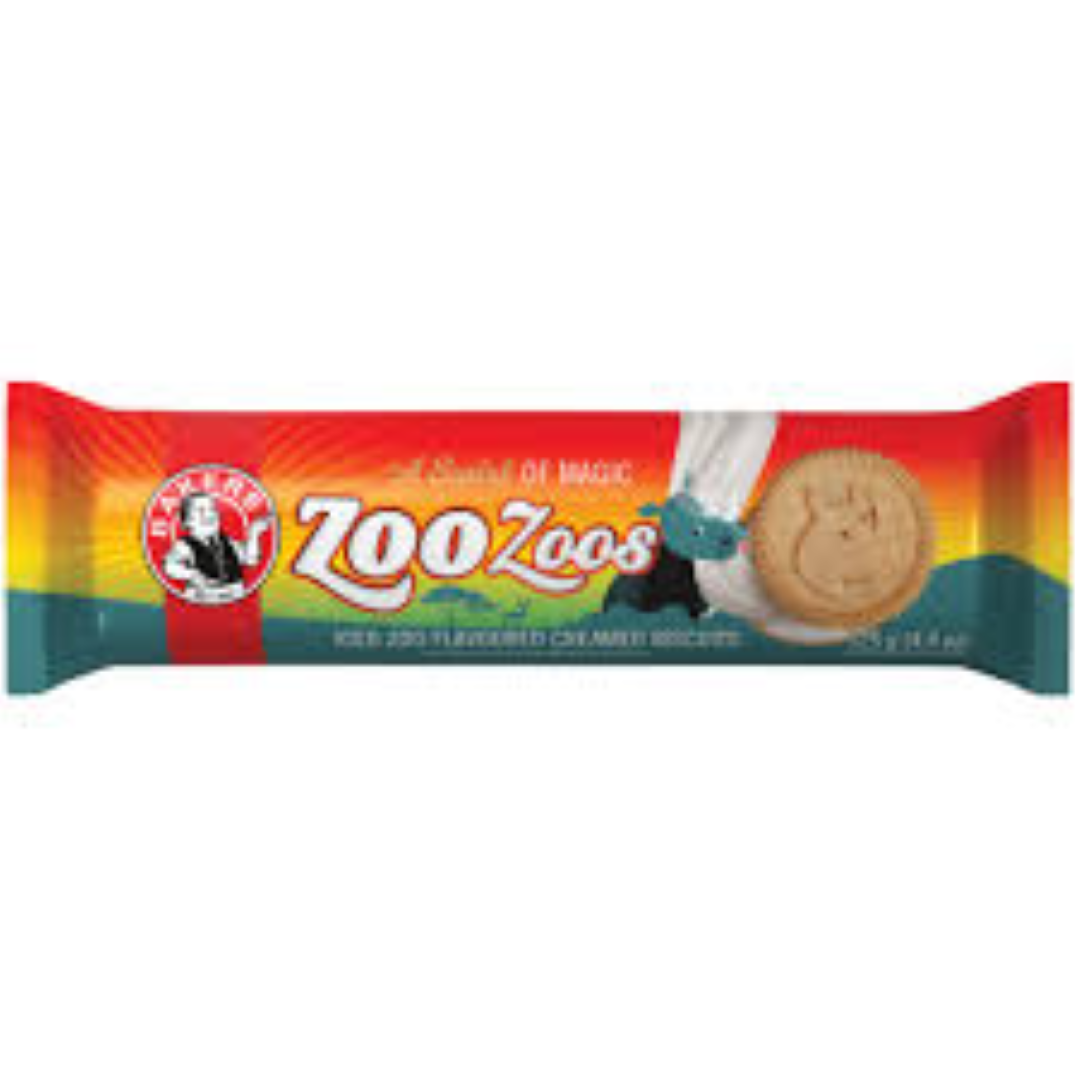 BAKERS ZOO ZOOS CREAM BISCUIT ICED ZOO 125G